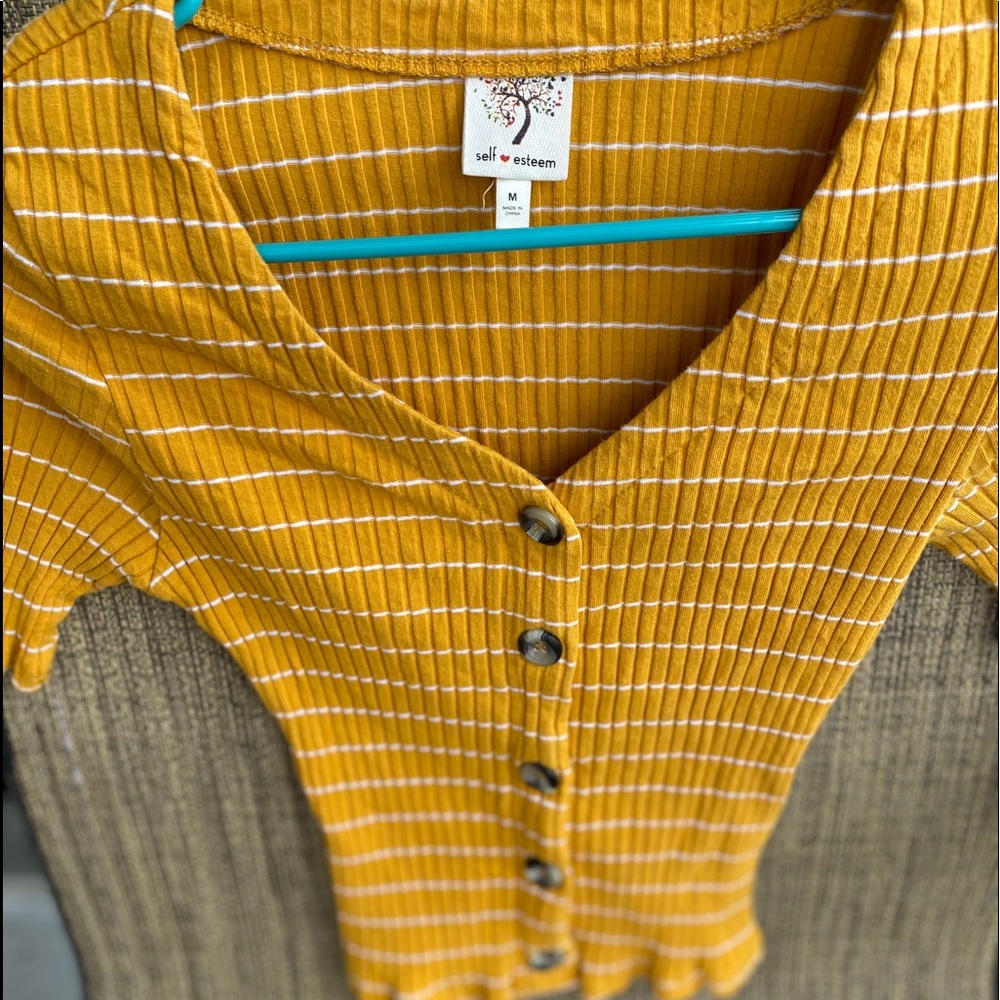 Mustard crop top